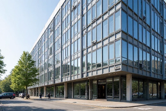 An elegant office building in London, representing our physical location.